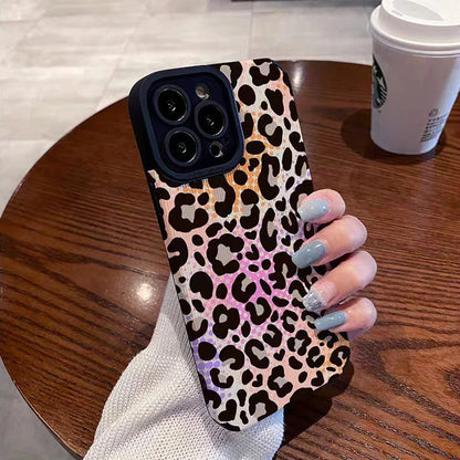 Fashion Color Leopard Silicone Phone Case