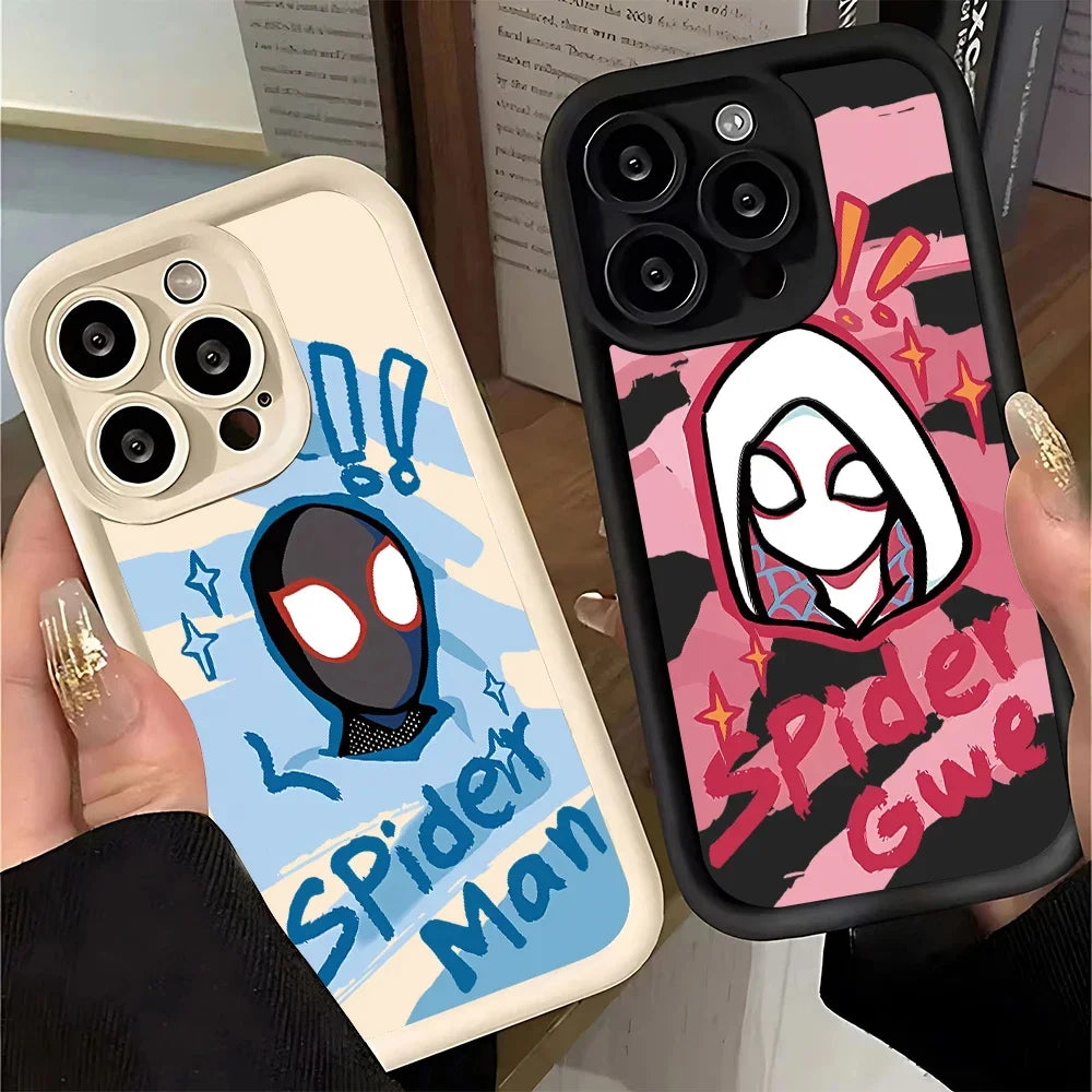 Cartoon Marvel Spiderman Couple Phone Case