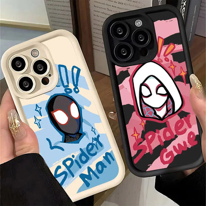 Cartoon Marvel Spiderman Couple Phone Case