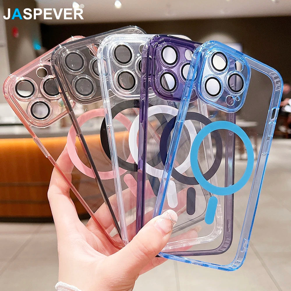 Luxury Transparent Candy Color Hybrid Hard Phone Case