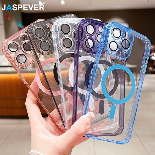 Luxury Transparent Candy Color Hybrid Hard Phone Case