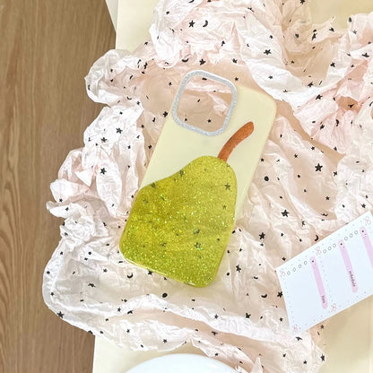 Fashion Cute Pear Glitter Bling Phone Case