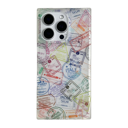 Ins Stylish New York London Italy Sticker Labels Phone Case