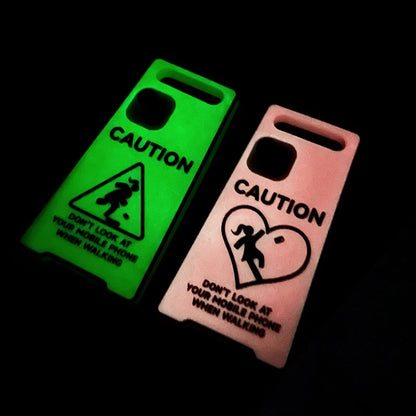 Funny Fashion Stop Sign Luminous Silicone Phone Case