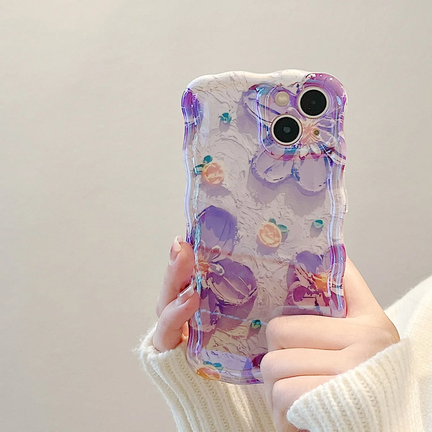 Flowers Glitter Laser iPhone Case