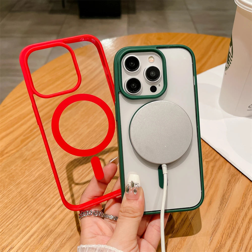 Luxury Shockproof Magsafe Wireless Charge Phone Case