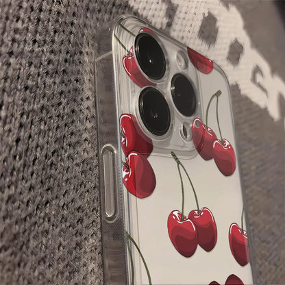 Red Cherry Phone Case Cute Girl Creative Cover Case Funda