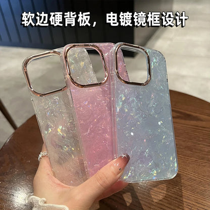 Luxury Rainbow Shell Glitter Laser Phone Case