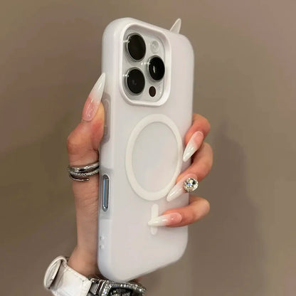 Fashion 2 IN 1 Matte Magnetic Candy Color Phone Case New