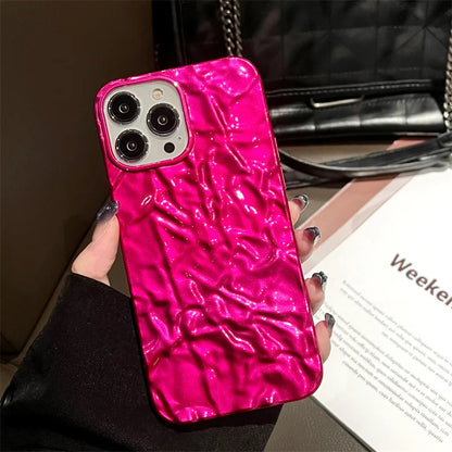 Luxury Plating Tin Paper Pattern Phone Case