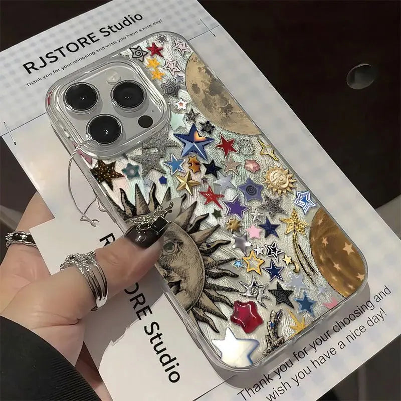 Ins Korean Lovely Star Cute Sun Shining Phone Case