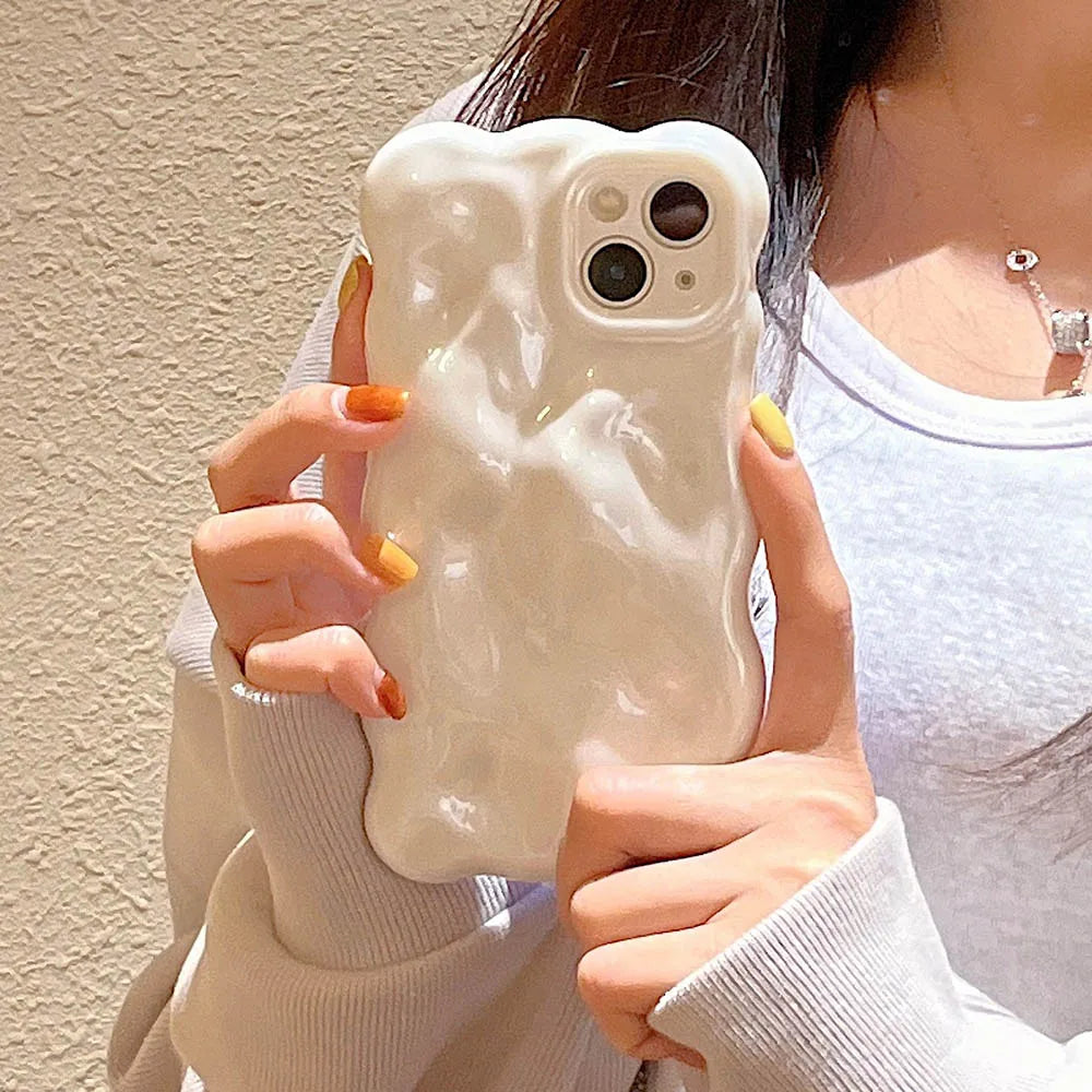 Meteorite Pearl Cream White Soft Phone Case