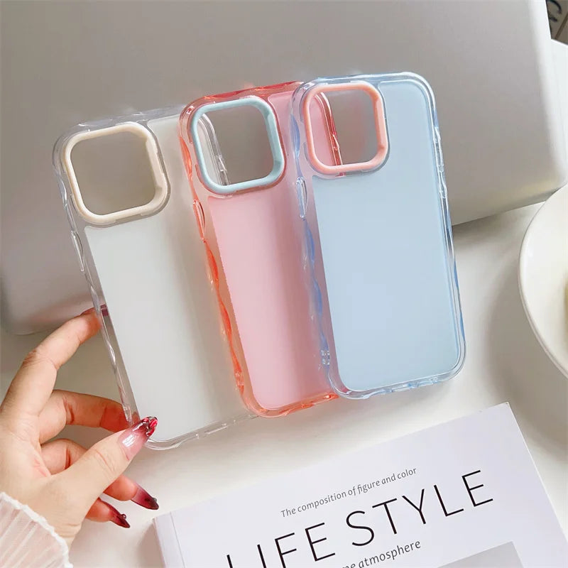 Candy Color Jelly Transparent Shockproof TPU Phone Case