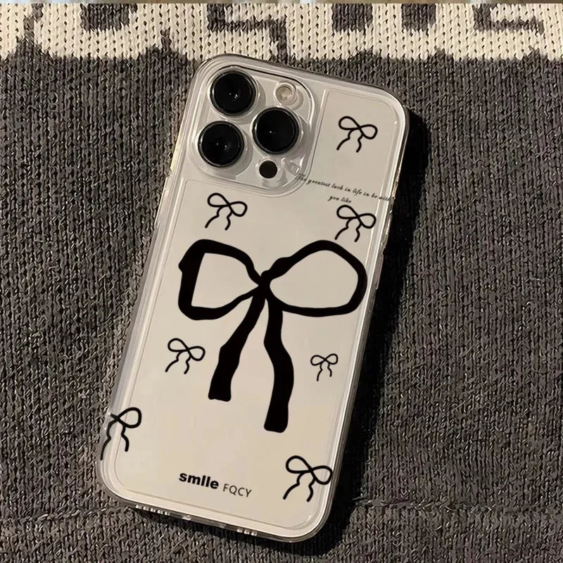 Cute Bow Love Cartoon Soft Silicone Phone Case