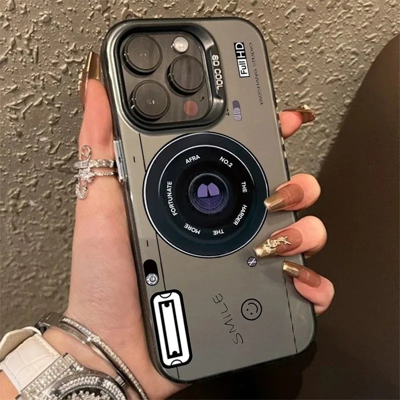 Retro Recording Device Printed Shockproof Matte Phone Case