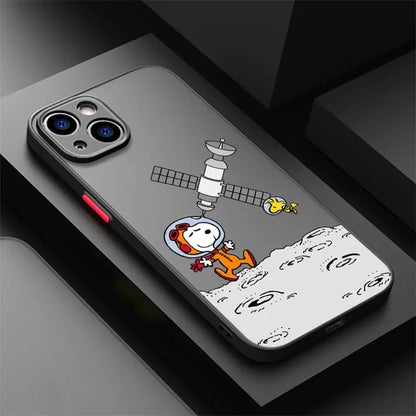 Snoopy Astronaut Cartoon Phone Case for iPhone