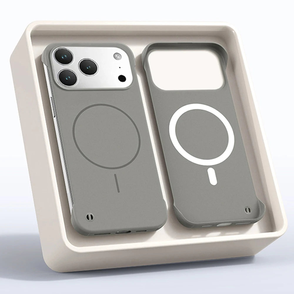 Ultra Thin Matte PC For Magsafe Frameless Magnetic Phone Case