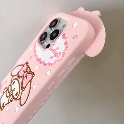 Pink Kawaii Melody Cartoon Rubber Silicon Soft Phone Case