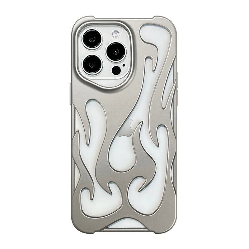Ins Fashion Hollowed Flame Pattern Phone Case