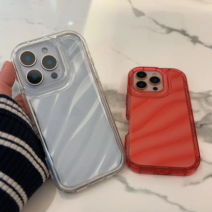 Transparent Candy Wavy Soft Phone Case
