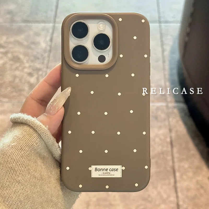 Luxury Soft Liquid Silicone Wave Point Phone Case