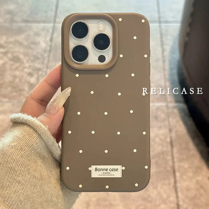 Luxury Soft Liquid Silicone Wave Point Phone Case