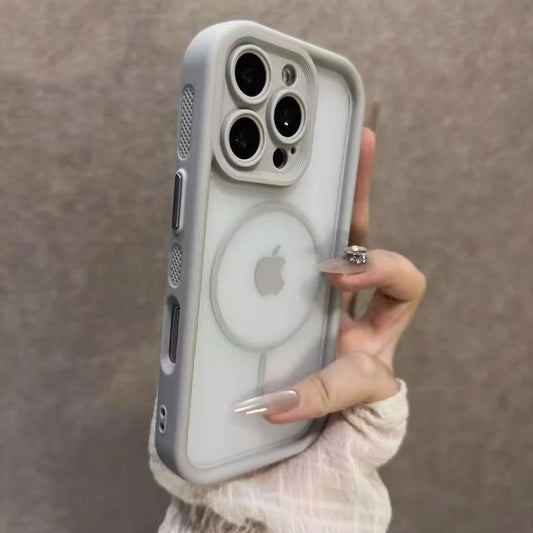 Luxury Matte Magsafe Transparent Phone Case