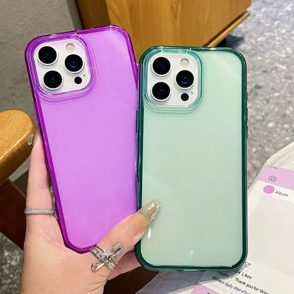 Fashion 2 IN 1 Jelly Candy Color Clear Phone Case