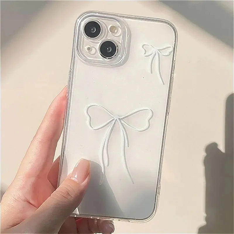 Cute Bow Love Cartoon Soft Silicone Phone Case