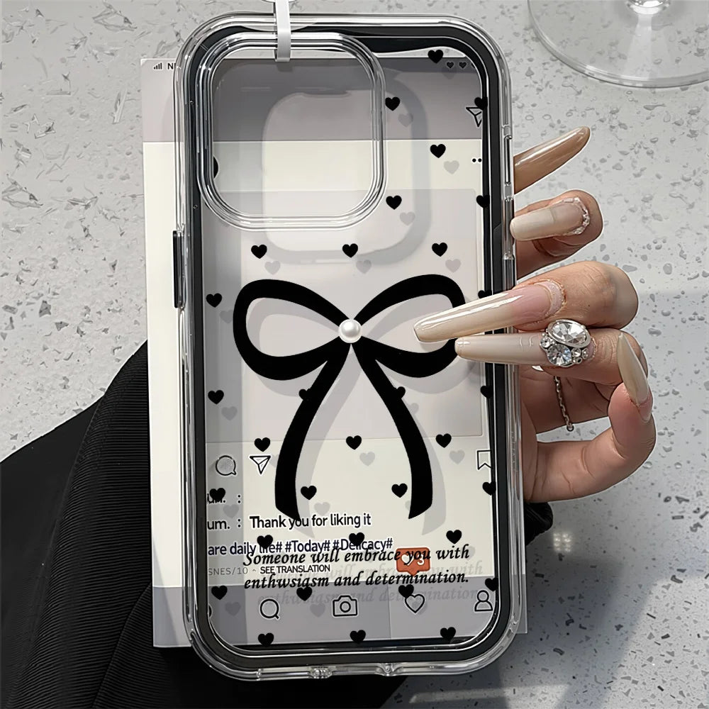 2 in 1 Candy Color Bow Knot Phone Case