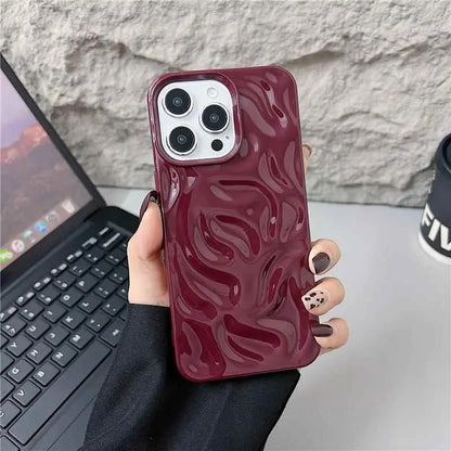 Ins 3D Rose Meteorite Pattern Texture Phone Case