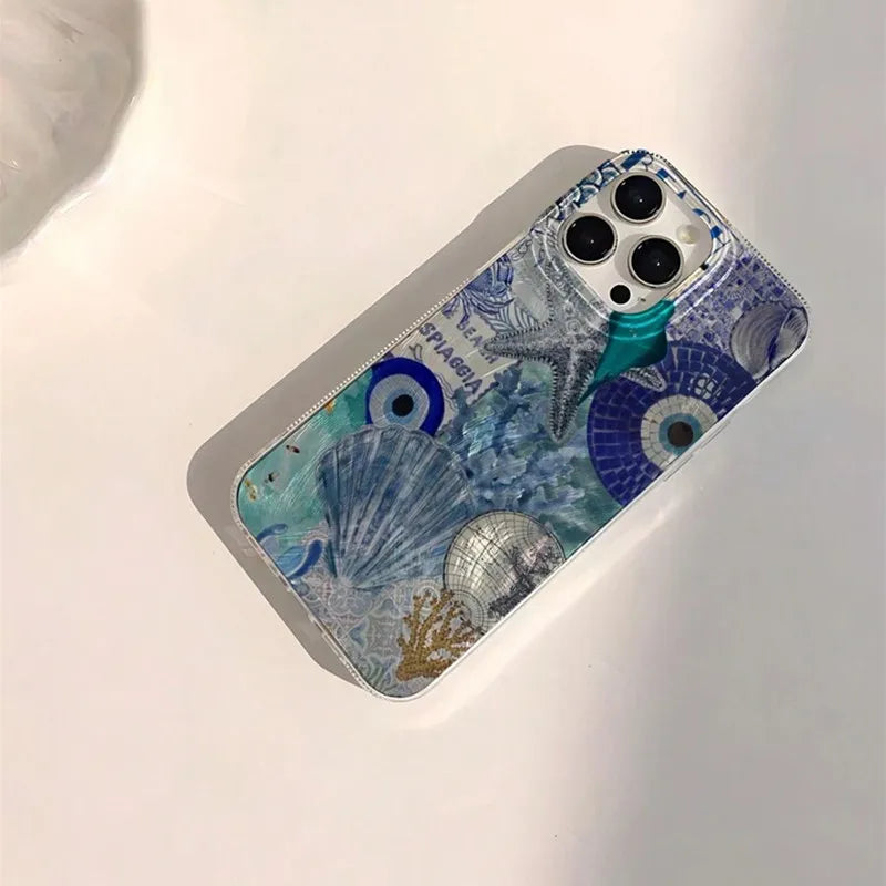 Evil Eye Butterfly Collage Chiffon Texture Phone Case