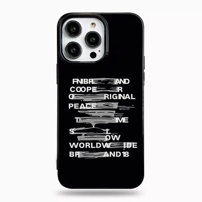Creative Luxury Phone Case Graffiti English Shockproof