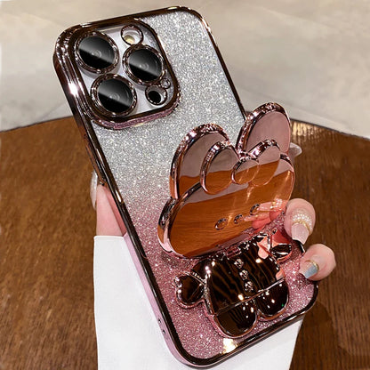 Quicksand Glitter Magnetic Stand iPhone Case