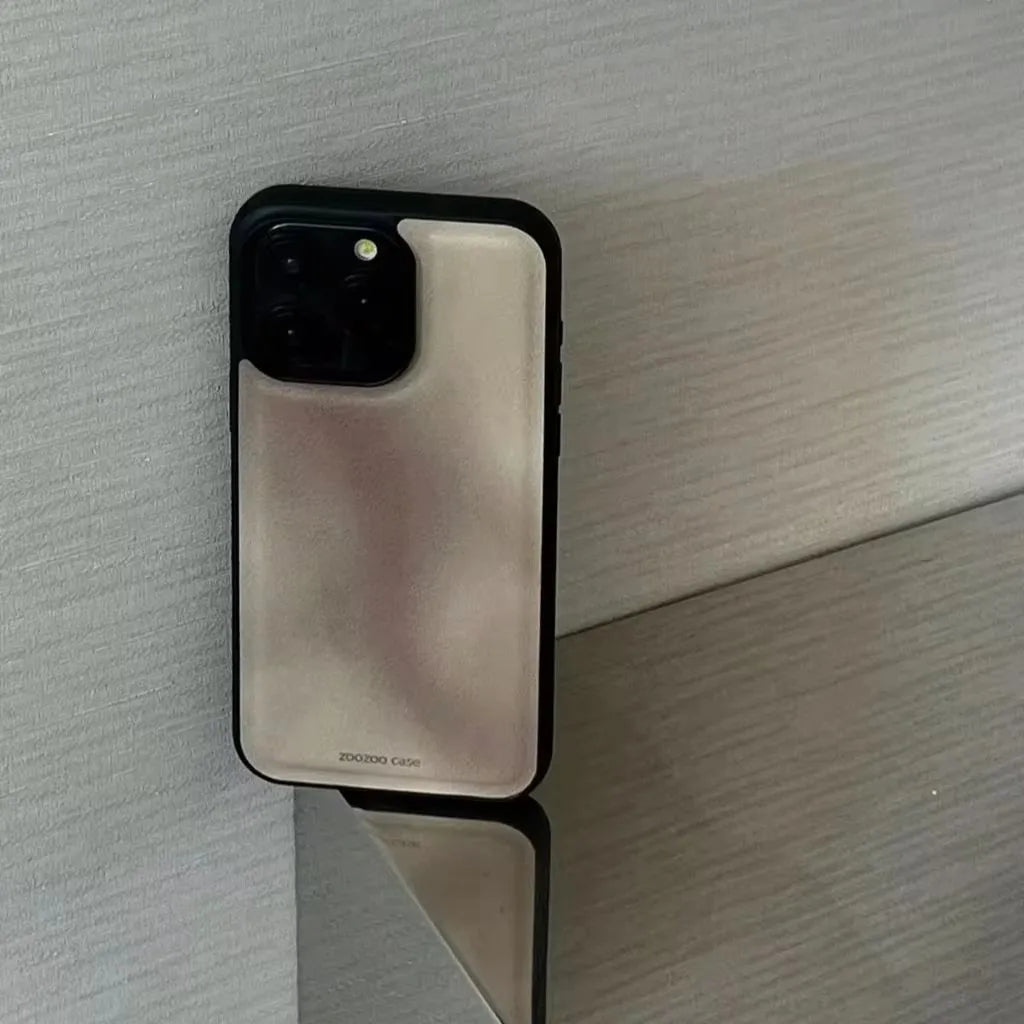 Retro Brown Gradient Leather Shockproof Protective Phone Case