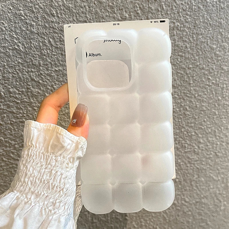 Clear 3D Block Lattice Phone Case
