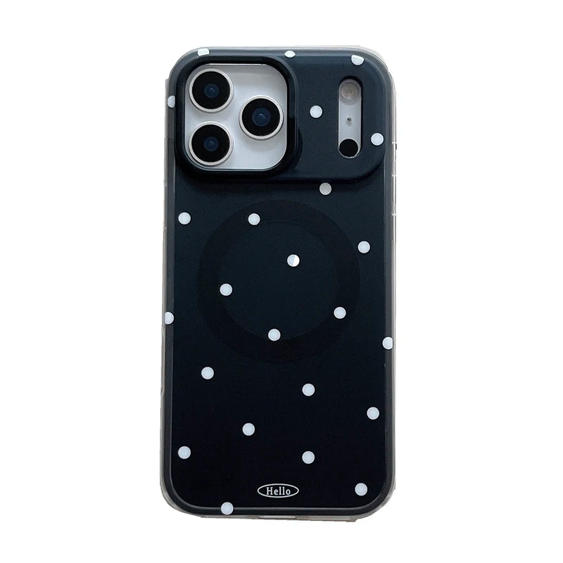 Ins Popular Polka Dot Magnetic Wireless Charging Phone Case