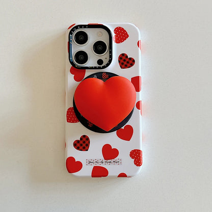 3D Cute Heart Magnetic Silicone Phone Case