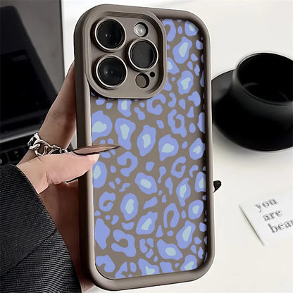Leopard Pattern Shockproof Silicone Case for iPhone