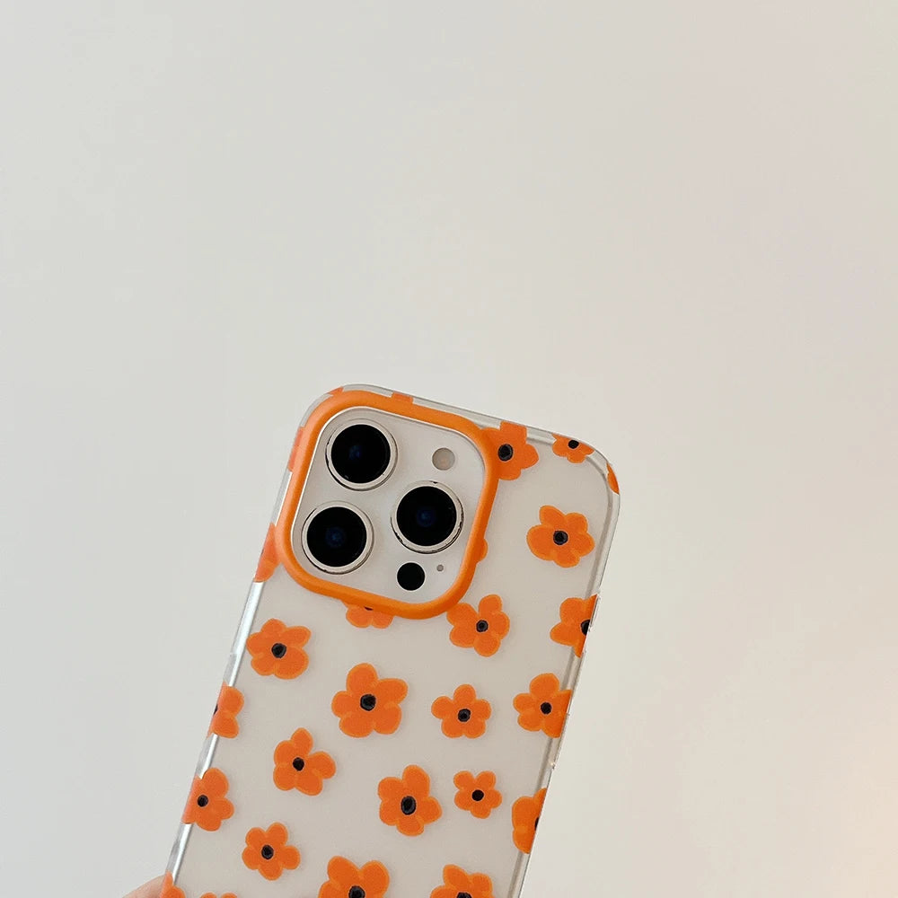 Cute Floral Lovely Flowers Clear Phone Case