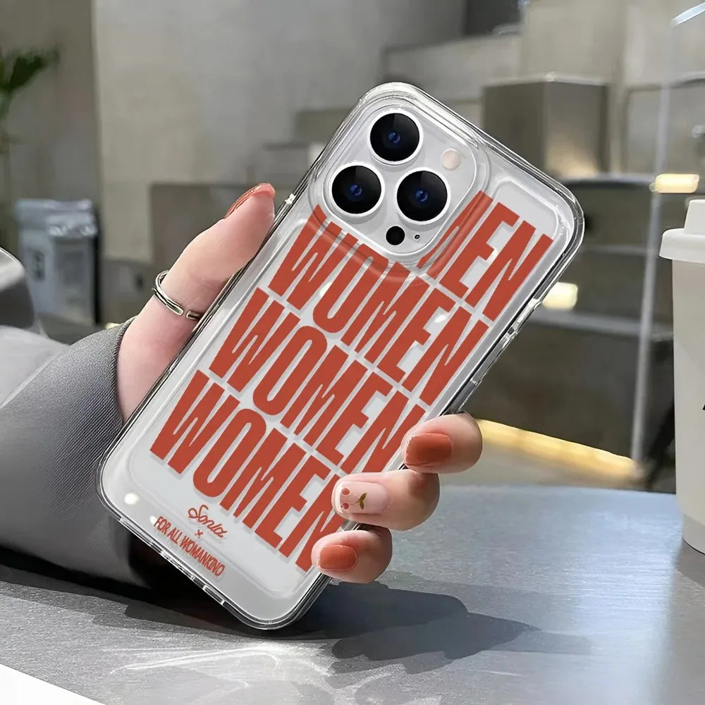 Women Simple Luxury Clear Case Phone Case