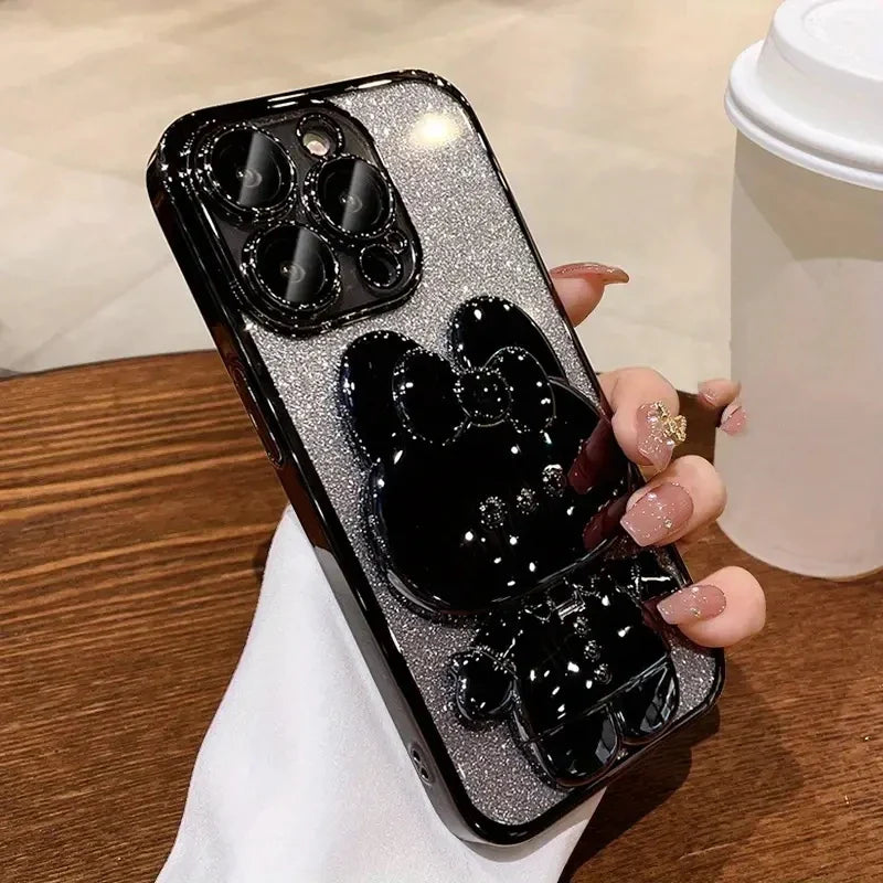 Quicksand Glitter Magnetic Stand iPhone Case