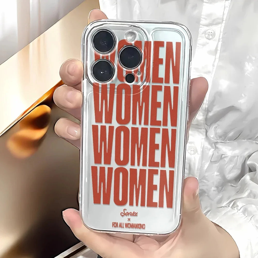 Women Simple Luxury Clear Case Phone Case