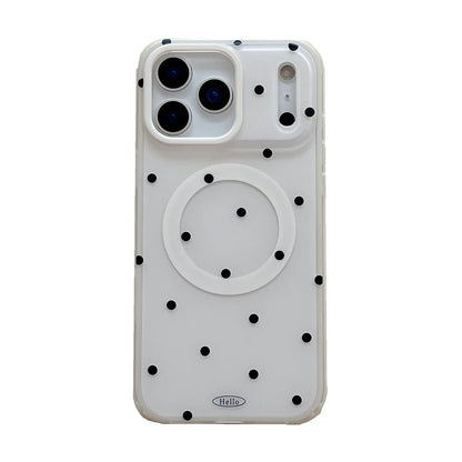 Ins Popular Polka Dot Magnetic Wireless Charging Phone Case