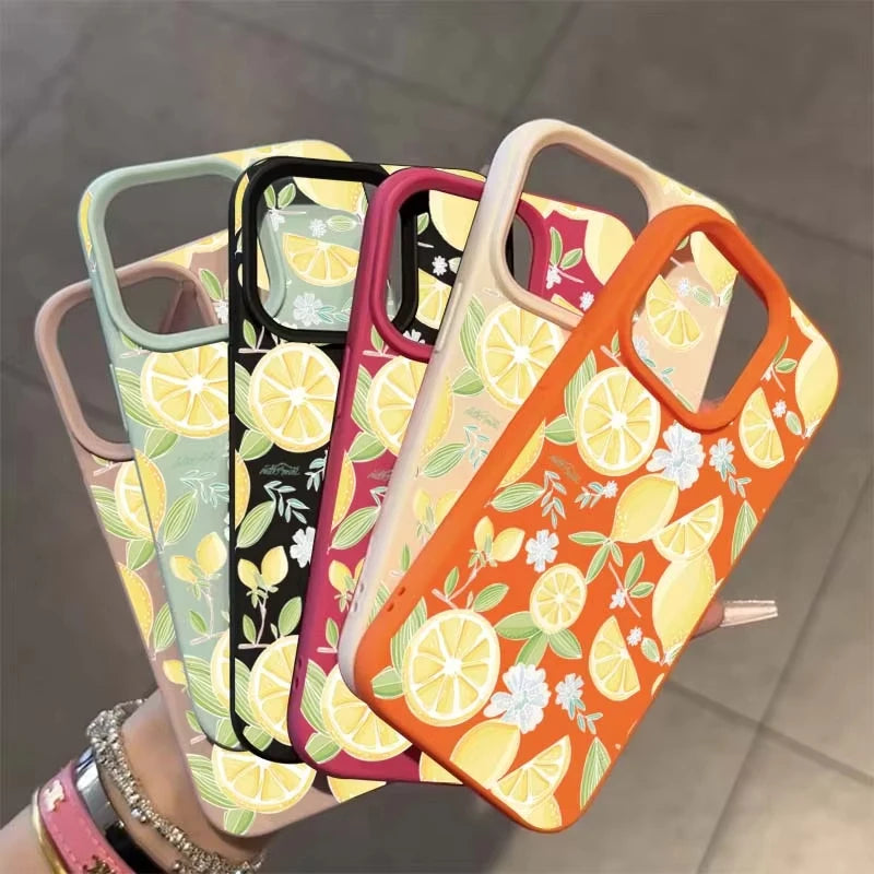 Yellow Lemon Slice Lichee Pattern Phone Case