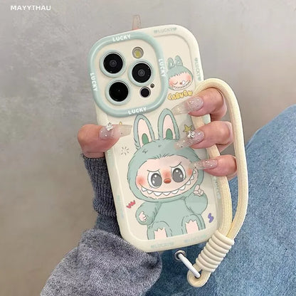 Cute Cartoon Soft Phone Case with Hand Strap
