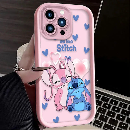 Cute Disney Stitch Angel Love Phone Case