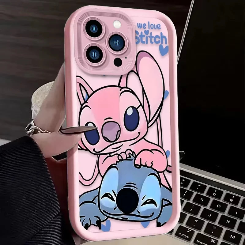 Cute Disney Stitch Angel Love Phone Case