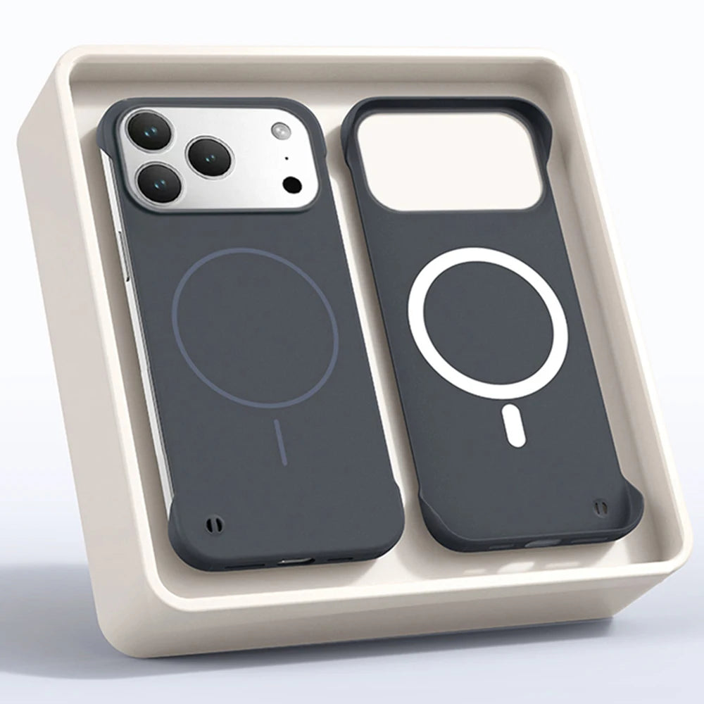 Ultra Thin Matte PC For Magsafe Frameless Magnetic Phone Case