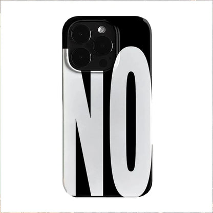 NO And YES Personalized Art Black And White Letters Phone Case